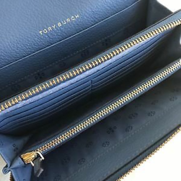 TORY BURCH Wallis Blue Leather Harper Cros… - Picture 4 of 12